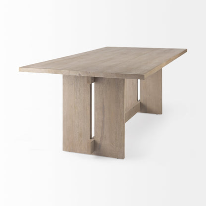 Aida Wooden Rectangular Dining Table-Dining Tables-Mercana-LOOMLAN