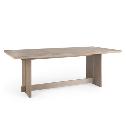 Aida Wooden Rectangular Dining Table-Dining Tables-Mercana-Light Grey-LOOMLAN