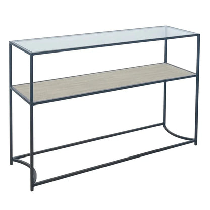 Aiden Glass Top Sofa Side Table - LOOMLAN - Artesia - Side Tables