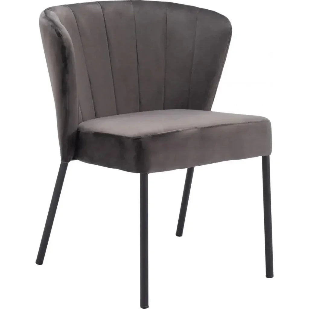 Aimee Performance Fabric Armless Dining Chair 2PC - LOOMLAN - Zuo Modern - Dining Chairs