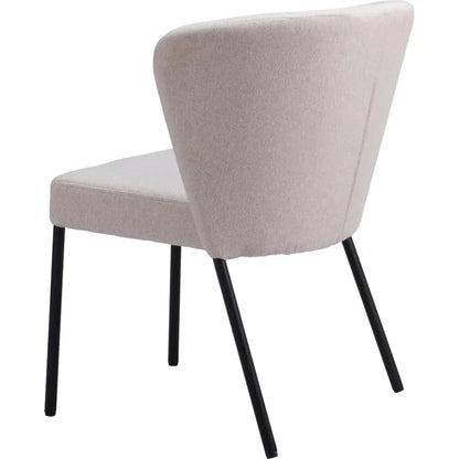 Aimee Performance Fabric Armless Dining Chair 2PC - LOOMLAN - Zuo Modern - Dining Chairs