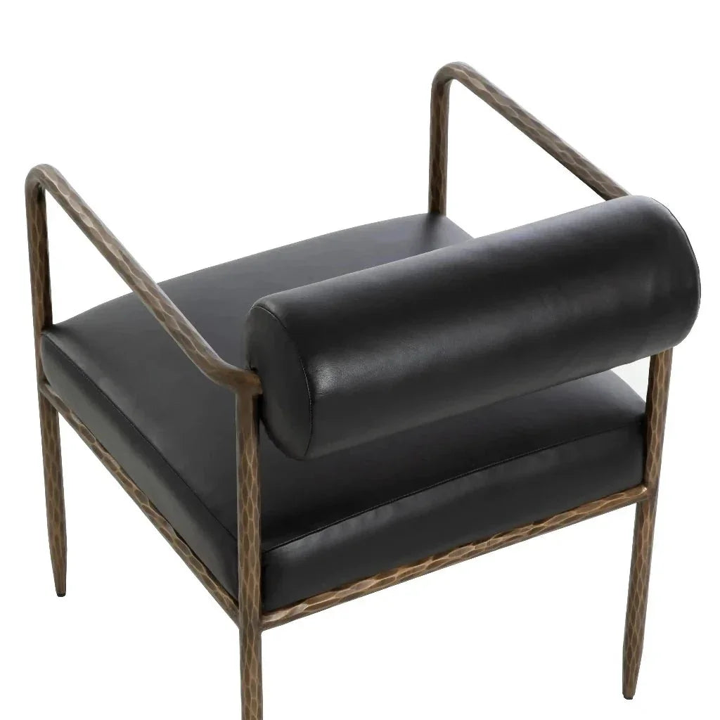 Ajani Leather Dining Armchair - LOOMLAN - SUNPAN - Dining Chairs