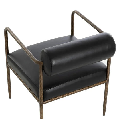 Ajani Leather Dining Armchair - LOOMLAN - SUNPAN - Dining Chairs