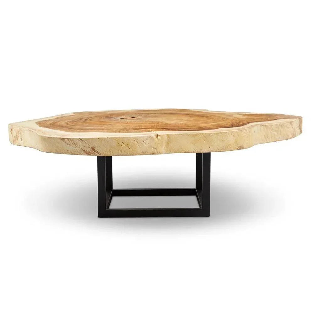 Akara Natural Wooden Geometric Coffee Table - LOOMLAN - Urbia - Coffee Tables