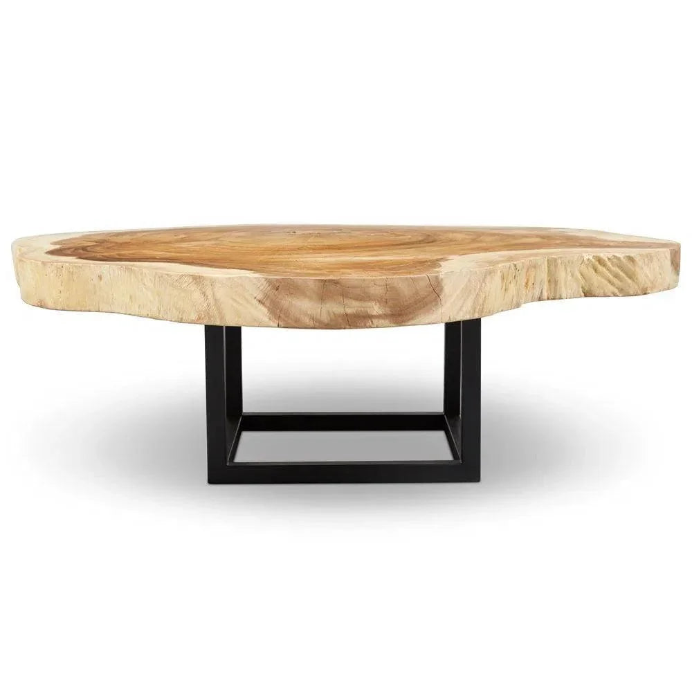 Akara Natural Wooden Geometric Coffee Table - LOOMLAN - Urbia - Coffee Tables