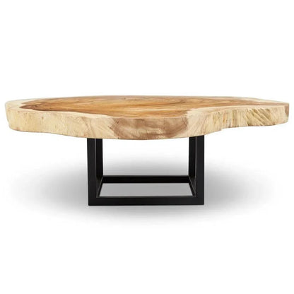 Akara Natural Wooden Geometric Coffee Table - LOOMLAN - Urbia - Coffee Tables