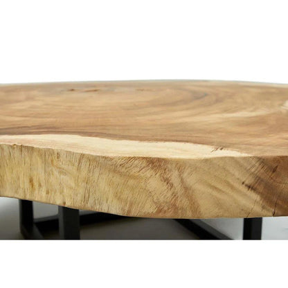Akara Natural Wooden Geometric Coffee Table - LOOMLAN - Urbia - Coffee Tables