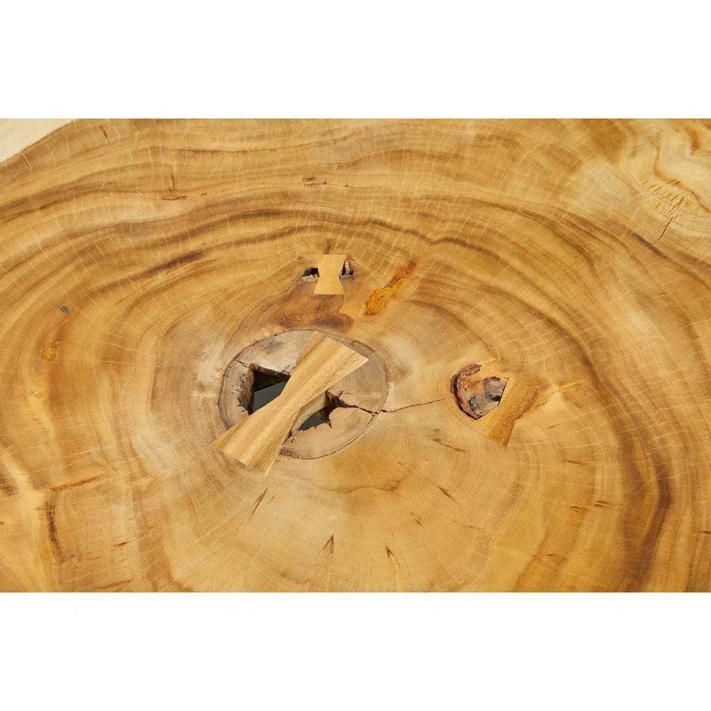 Akara Natural Wooden Geometric Coffee Table - LOOMLAN - Urbia - Coffee Tables