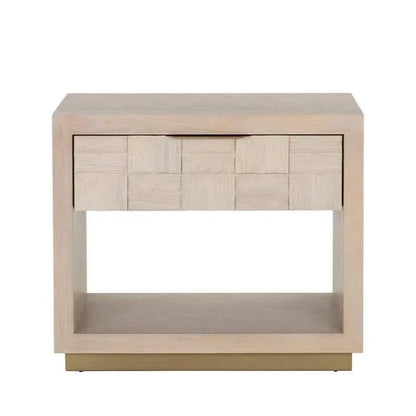 Akava Nightstand Gold Base & Soft Closing Drawer - LOOMLAN - SUNPAN - Nightstands