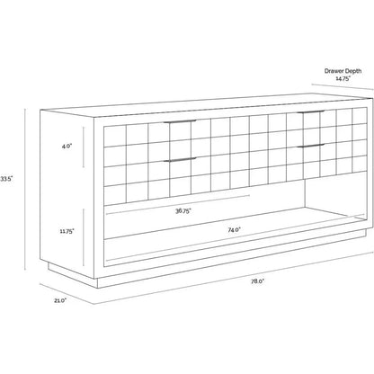 Akava Wood Dresser With Light Wash Finish - LOOMLAN - SUNPAN - Dressers