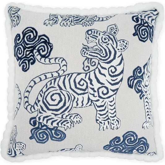 Akbar Blue Novelty Blue Large Throw Pillow Insert - LOOMLAN - D.V. Kap - Throw Pillows