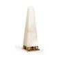 Alabaster Obelisk White Sculpture - LOOMLAN - Chelsea House - Statues & Sculptures