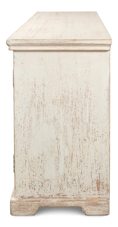 Alambra Wooden White Sideboard - LOOMLAN - Sarreid - Sideboards