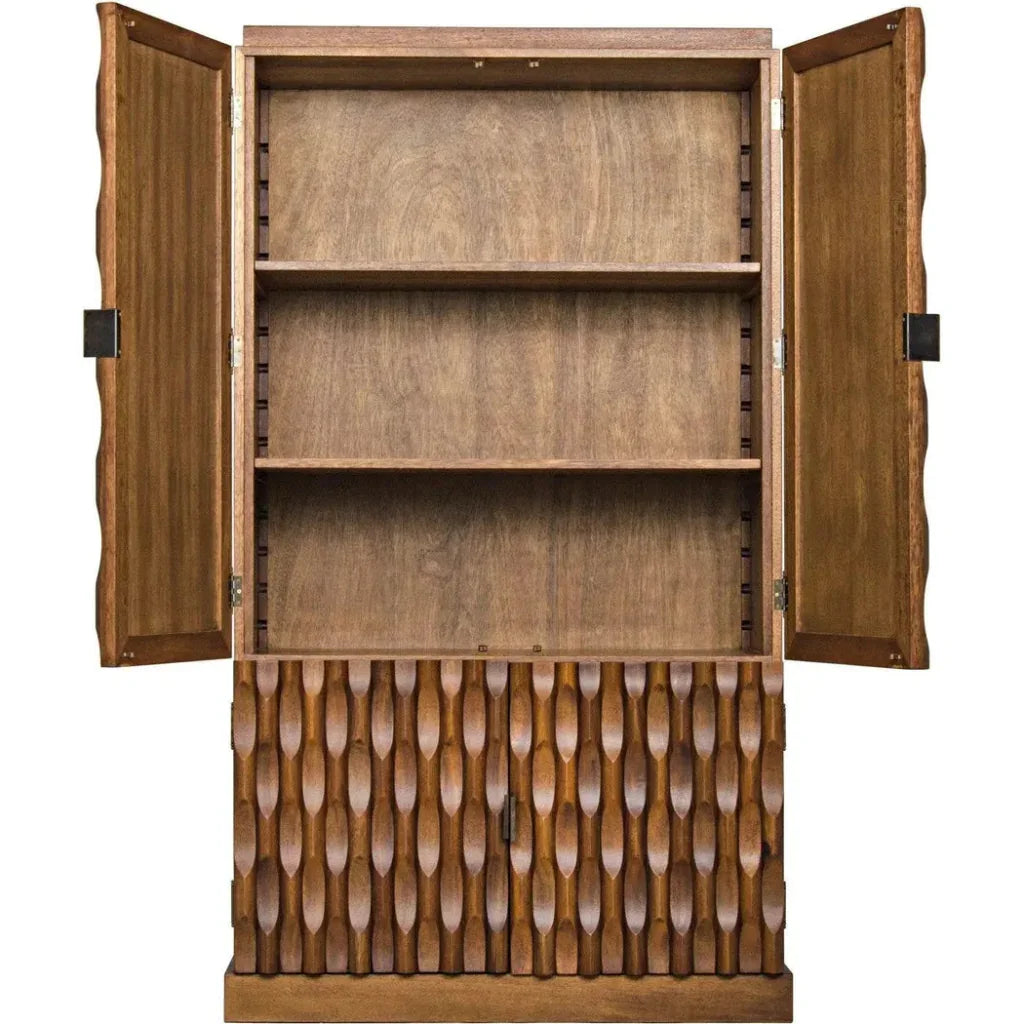 Alameda Wood Dark Walnut Hutch - LOOMLAN - Noir - Etageres