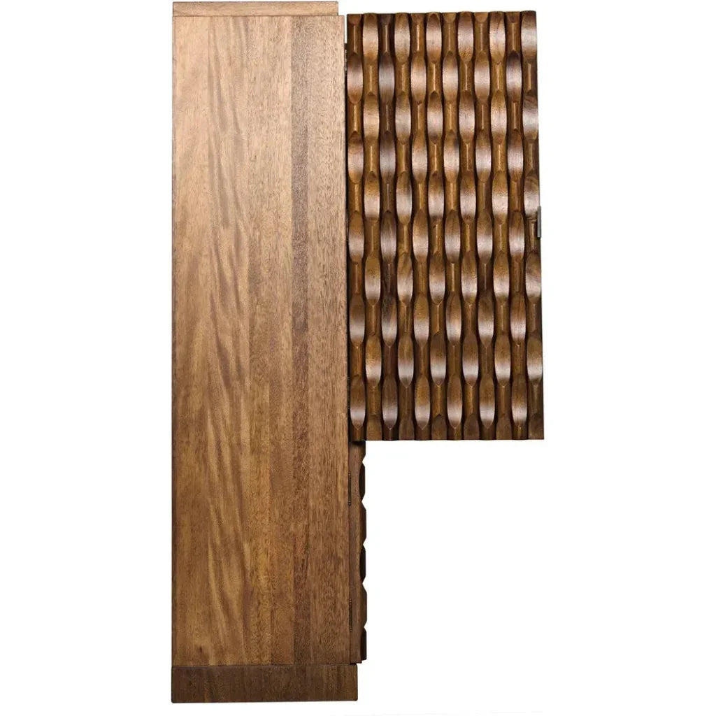 Alameda Wood Dark Walnut Hutch - LOOMLAN - Noir - Etageres