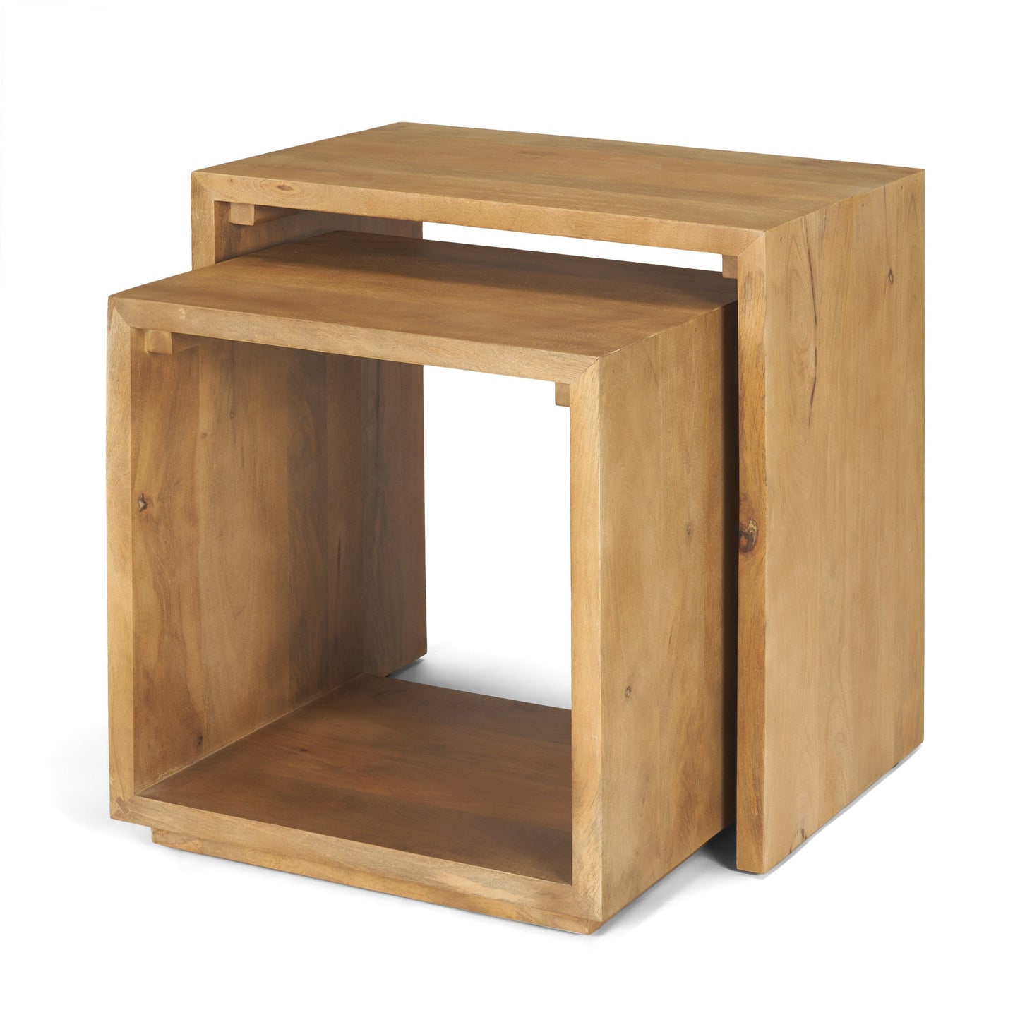 Alanna Wood Nesting Accent Table (Set of 2)