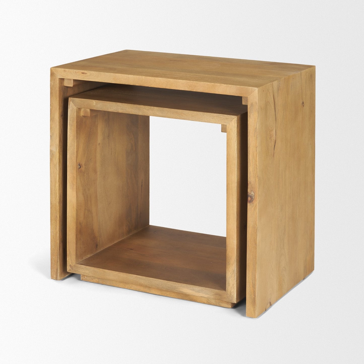 Alanna Wood Nesting Accent Table (Set of 2)