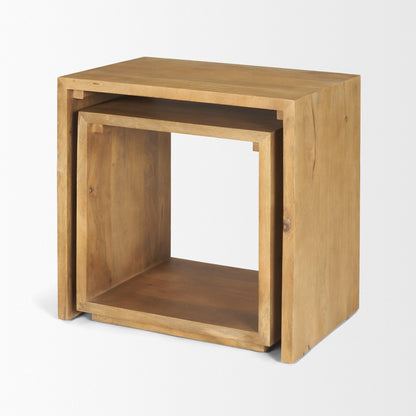 Alanna Wood Nesting Accent Table (Set of 2)
