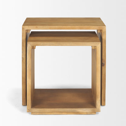 Alanna Wood Nesting Accent Table (Set of 2)