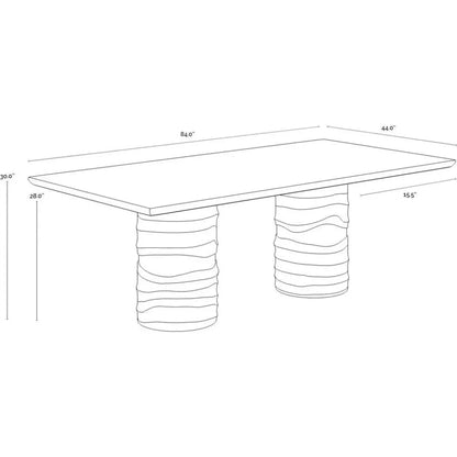 Alanya Concrete Outdoor Dining Table-Outdoor Dining Tables-SUNPAN-LOOMLAN