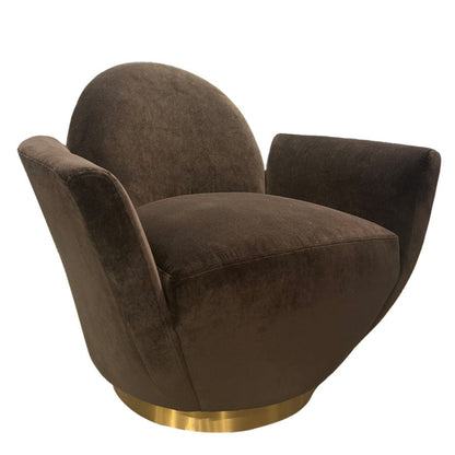 Alba Velvet Swivel Club Chair