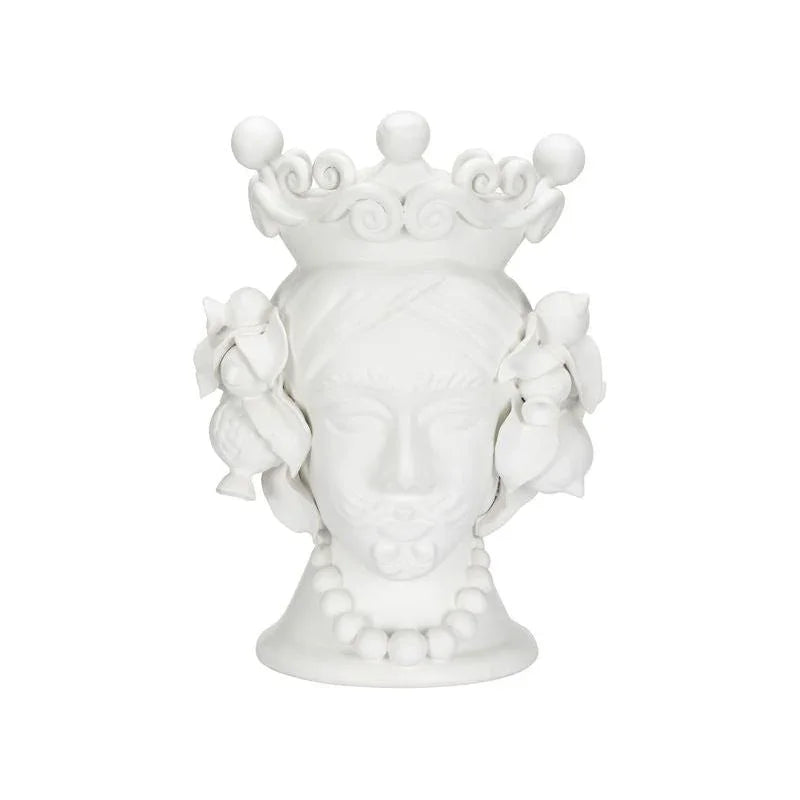 Albarado Male Head Design Ceramic Vase - LOOMLAN - Chelsea House - Vases & Jars