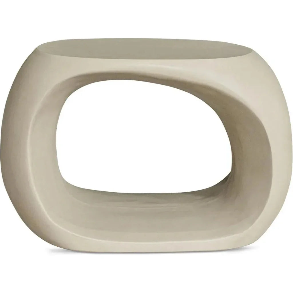 Albers Concrete Off-White Outdoor Stool-Garden Stools-Moe's Home-LOOMLAN