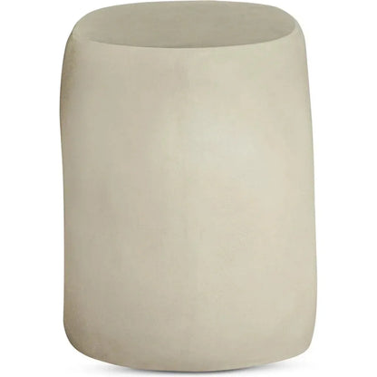 Albers Concrete Off-White Outdoor Stool-Garden Stools-Moe's Home-LOOMLAN