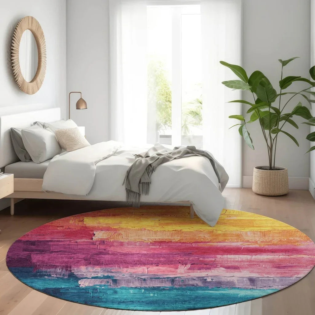 Alderra Red Washable Indoor - Outdoor Rug - LOOMLAN - LOOMLAN Rugs - Outdoor Rugs