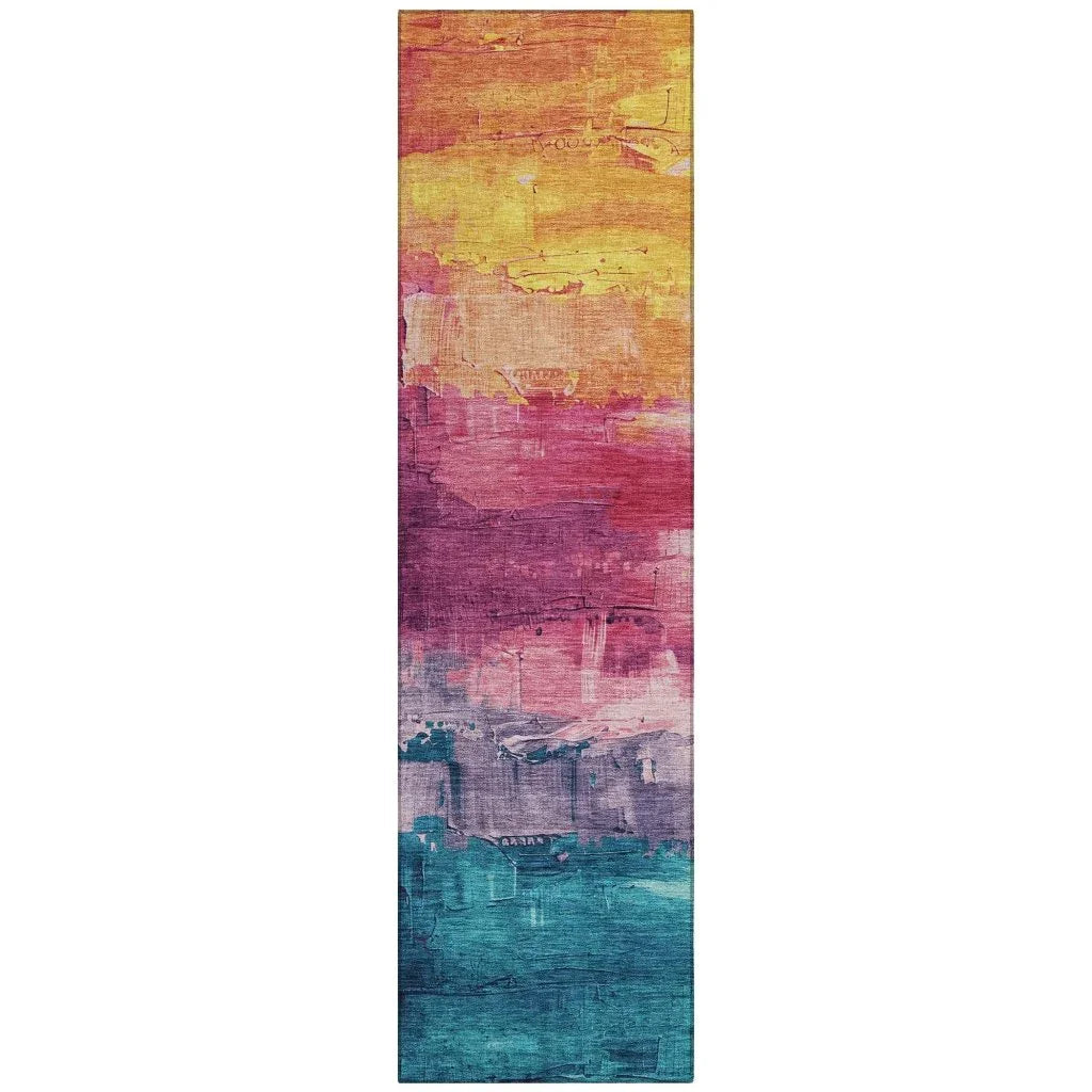 Alderra Red Washable Indoor - Outdoor Rug - LOOMLAN - LOOMLAN Rugs - Outdoor Rugs