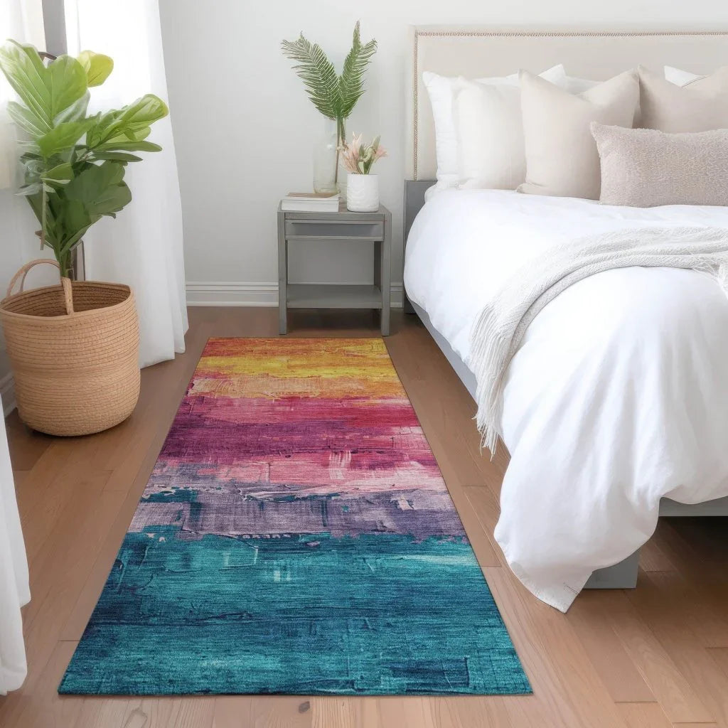 Alderra Red Washable Indoor - Outdoor Rug - LOOMLAN - LOOMLAN Rugs - Outdoor Rugs