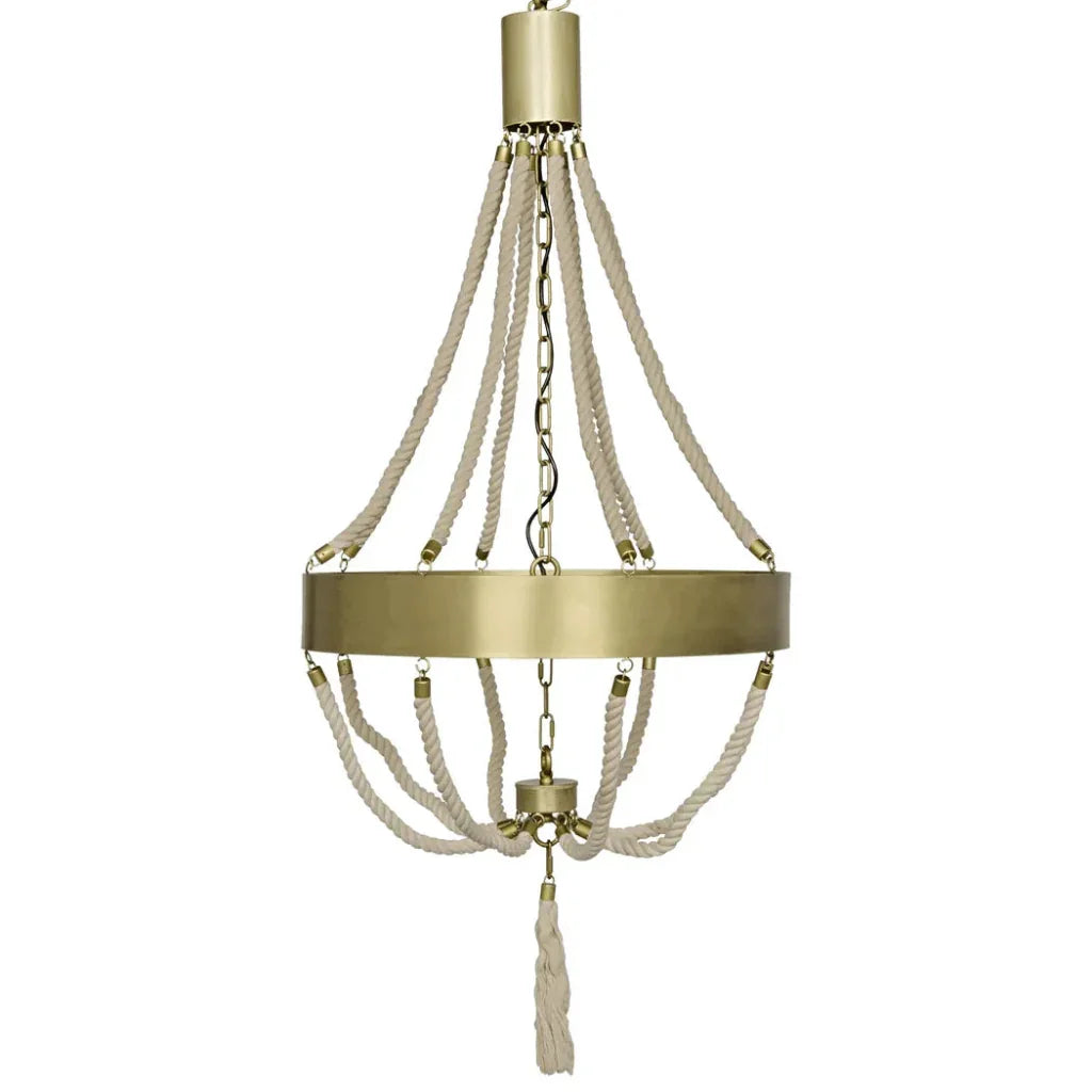 Alec Metal Chandelier With Antique Brass - LOOMLAN - Noir - Chandeliers