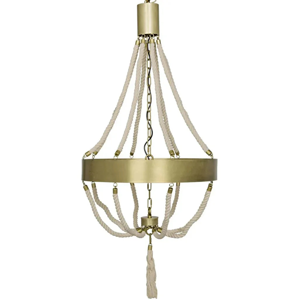Alec Metal Chandelier With Antique Brass - LOOMLAN - Noir - Chandeliers