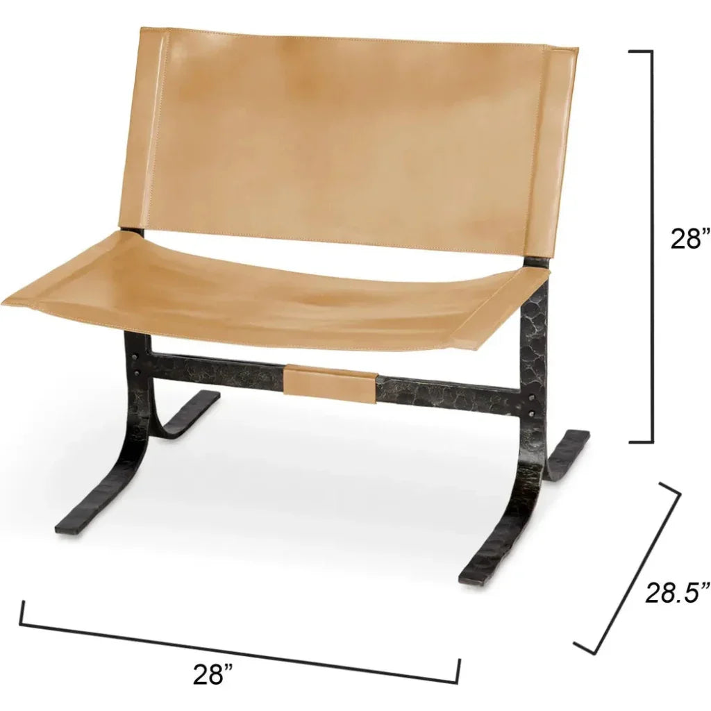 Alessa Leather Accent Sling Chair - LOOMLAN - Jamie Young - Accent Chairs