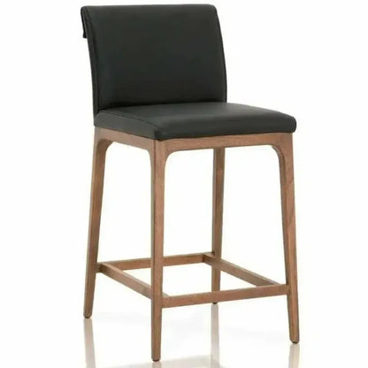 Alex Counter Stool Sable Top Grain Leather Walnut - LOOMLAN - Essentials For Living - Counter Stools