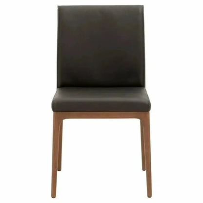 Alex Dining Chair 2PC Sable Top Grain Leather Walnut - LOOMLAN - Essentials For Living - Dining Chairs