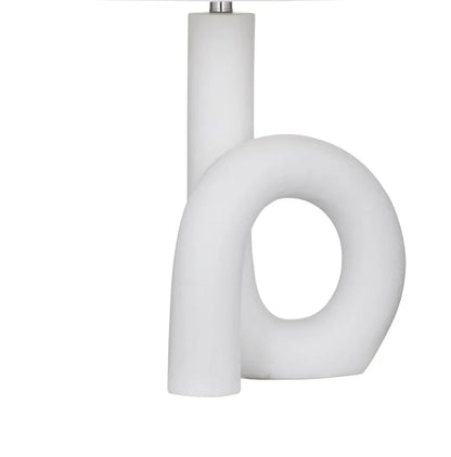 Alexx White Polyresin Table Lamp - LOOMLAN - Bassett Mirror - Table Lamps