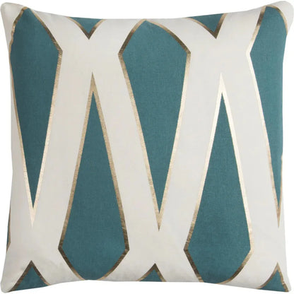 Alfa Gold & Teal Accent Pillow Down Insert - LOOMLAN - LOOMLAN - Throw Pillows