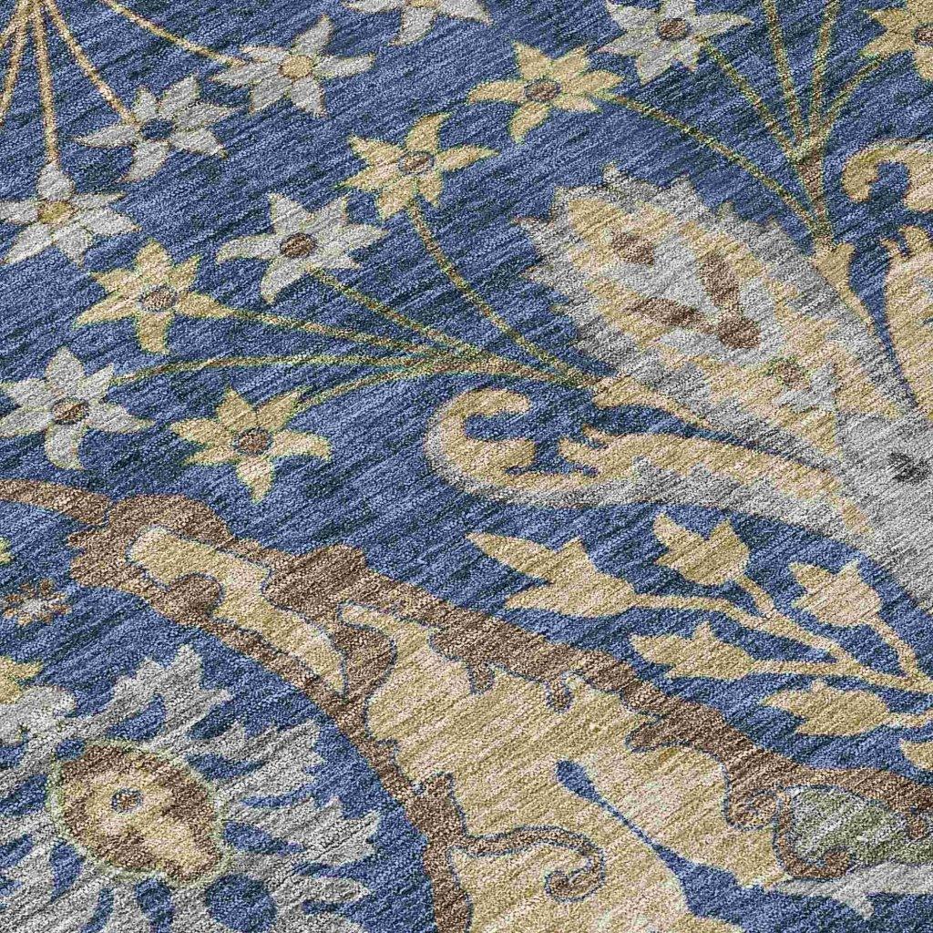 Alfreda Blue Washable Indoor - Outdoor Rug - LOOMLAN - LOOMLAN Rugs - Outdoor Rugs
