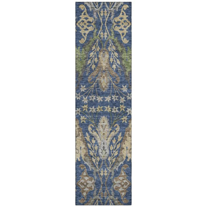 Alfreda Blue Washable Indoor - Outdoor Rug - LOOMLAN - LOOMLAN Rugs - Outdoor Rugs