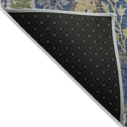 Alfreda Blue Washable Indoor - Outdoor Rug - LOOMLAN - LOOMLAN Rugs - Outdoor Rugs