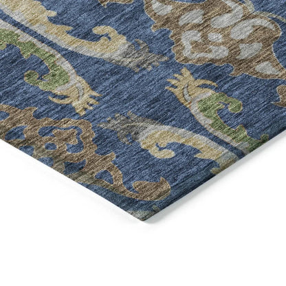 Alfreda Blue Washable Indoor - Outdoor Rug - LOOMLAN - LOOMLAN Rugs - Outdoor Rugs