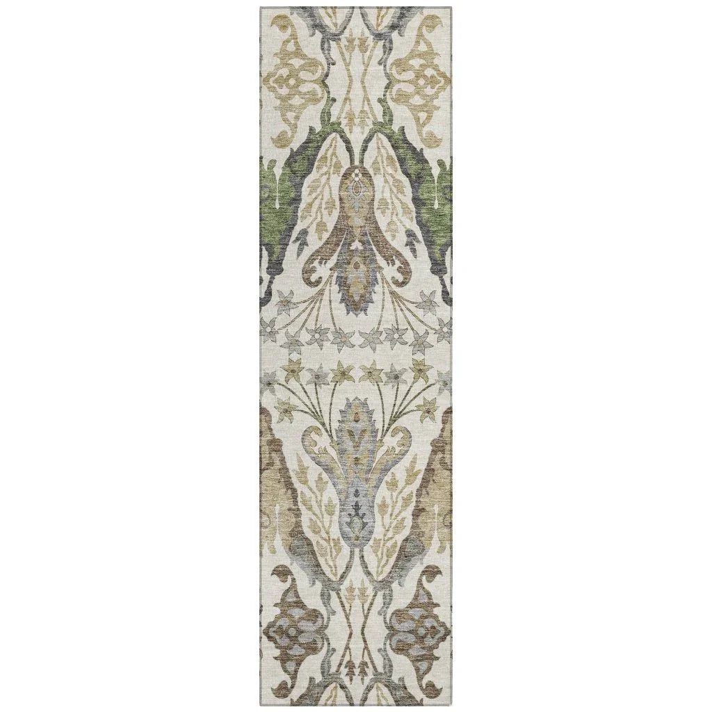 Alfreda Ivory Washable Indoor - Outdoor Rug - LOOMLAN - LOOMLAN Rugs - Outdoor Rugs