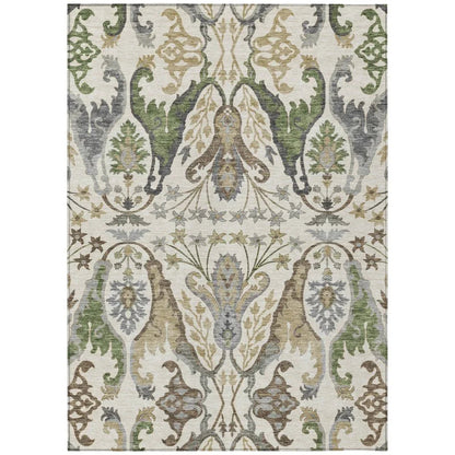 Alfreda Ivory Washable Indoor - Outdoor Rug - LOOMLAN - LOOMLAN Rugs - Outdoor Rugs
