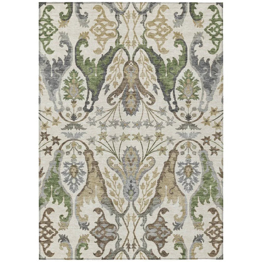 Alfreda Ivory Washable Indoor - Outdoor Rug - LOOMLAN - LOOMLAN Rugs - Outdoor Rugs