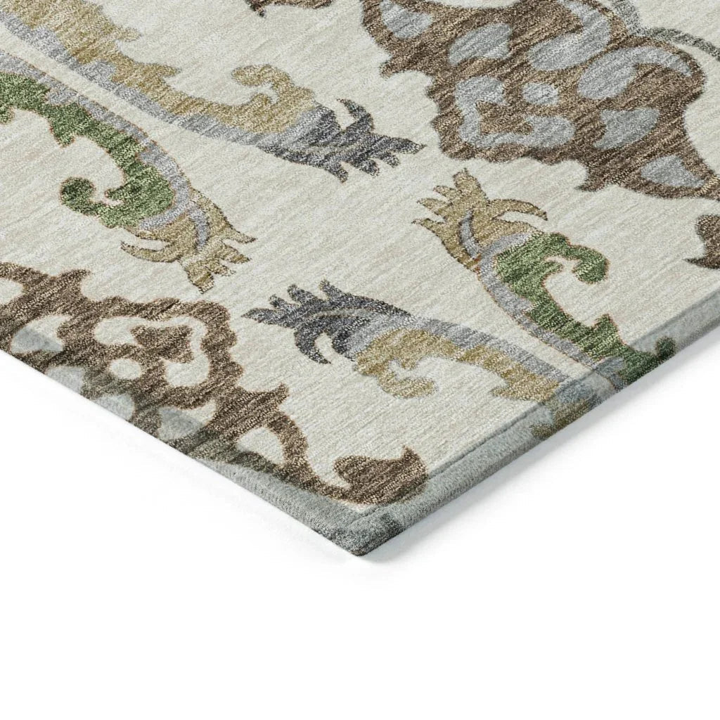 Alfreda Ivory Washable Indoor - Outdoor Rug - LOOMLAN - LOOMLAN Rugs - Outdoor Rugs