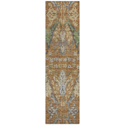 Alfreda Orange Washable Indoor - Outdoor Rug - LOOMLAN - LOOMLAN Rugs - Outdoor Rugs