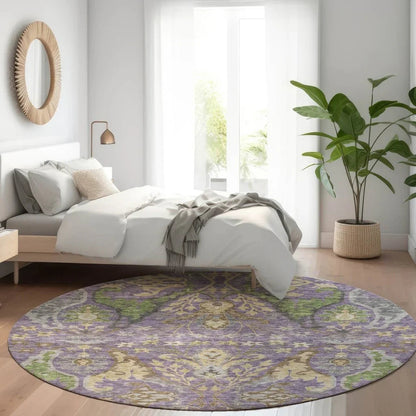 Alfreda Purple Washable Indoor - Outdoor Rug - LOOMLAN - LOOMLAN Rugs - Outdoor Rugs