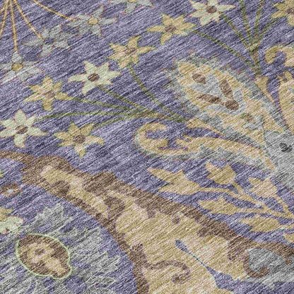 Alfreda Purple Washable Indoor - Outdoor Rug - LOOMLAN - LOOMLAN Rugs - Outdoor Rugs