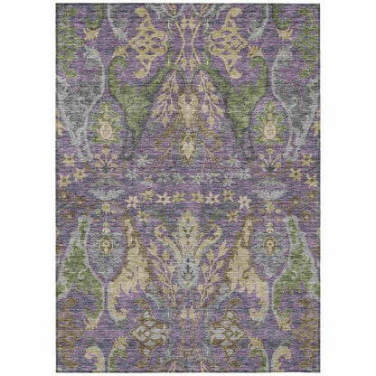 Alfreda Purple Washable Indoor - Outdoor Rug - LOOMLAN - LOOMLAN Rugs - Outdoor Rugs
